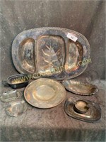 Various silver plate ware