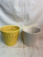 Pair of pottery planters