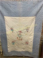 Hand Embroideried child's quilt