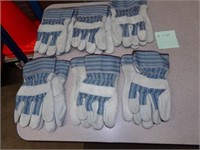 Six Large Workmen Gloves