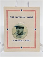 1938 Jimmy Fox National Game Baseball Hero Pin