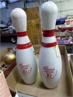2 Beam bowling pin decanters (sealed)