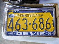License plate brackets & Penn plates