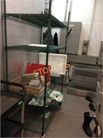 4 Tier Epoxy Coated Mobile Metro Rack