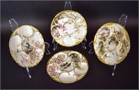Set of 4 Haviland Limoges French Oyster Plates