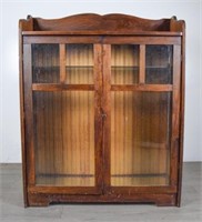 Arts and Craft Oak Cabinet Bookcase