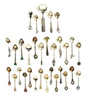 31 Silver Souvenir Spoons