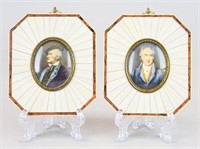 Pair of Portrait Miniatures Goethe & Wagner