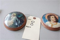 Vintage Religious Framed Art Curved glass