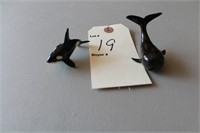 Vintage Miniature Figurines whales Hagen-Renaker