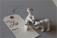 Vintage Miniature Figurines, polar bears