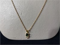 Genuine Black Hills Gold Pendent W/ Gold Necklace