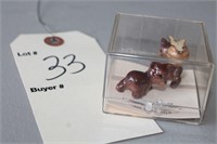 Vintage Miniature Figurines, bears, honey comb