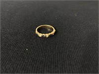 14k Gold Diamond & Sapphire Ring 2.96g - 6.25"