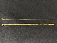 2 14k Fine Serpentine Bracelets 2.7g