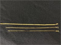 3 Fine 14k Gold Bracelets 4.7g