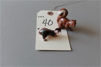 Vintage Miniature Figurines, squirrel, mongoose