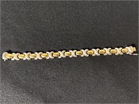 Sterling X's & O's Bracelet 20g - 7 1/2"