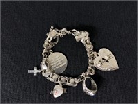 Whimsical Vintage Charm Bracelet 33g - 9"