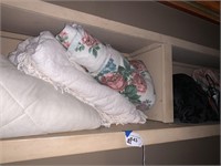 Contents of top shelf - bedding