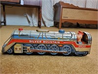 1960's Silver Mountain Tin Toy Train