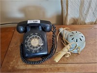Vintage Hair Blow Dryer & Rotary Telephone