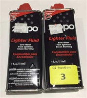 2 4oz bottles of Zippo lighter fluid