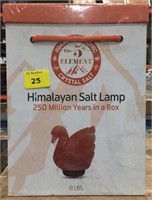 11 Lb himalayan salt lamp, swan