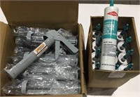 Box of dowsil adhesive/sealant and caulk guns, 12e