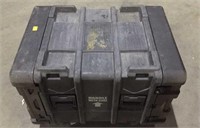 36x26x22” storage case on casters with racking