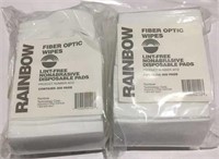 2 packs of Rainbow fiber optic wipes, 300 ea.