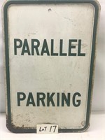 Metal Parallel Parking Sign 12"x18"