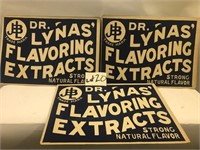 Cardboard Dr Lynas Flavoring Extract Signs