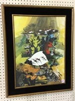 Framed Hunting Montage by Bruce Matteson
