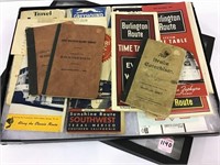 Group of Vintage Railroad Literature Including