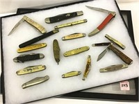Collection of Approx. 18 Various Folding Knives