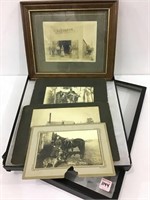 Group of 4 Old Photographs Including Black Smith