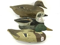 Lot of 3 Various  Wood Decoys