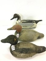 Lot of 3 Un-Known Wood Decoys