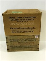 Lot of 2 Winchester Ammo Boxes Including Old