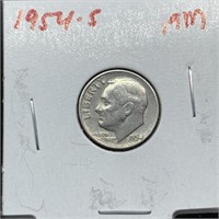 1954-S ROOSEVELT SILVER DIME