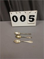 Lot of 3 Sterling Silver Spoons