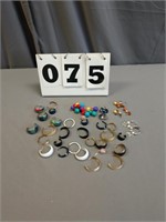Lot of Estate Pairs of Earrings, Colored Plastic
