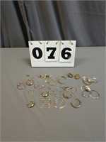 Lot of Estate Earrings, Gold Colored