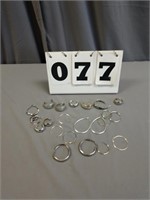 Lot of Estate Earrings, Silver Colored