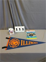 University of Illinois Pennant/Autographs