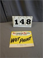 1948 Pittsburgh Paints Cardboard Sign