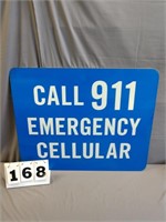 Call 911 Emergency Cellular Sign