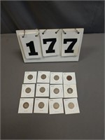 Lot of 12 V-Nickel Coins
