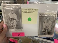 GREAT HALL OF FAME EXHIBIT CARDS COBB WAGNER